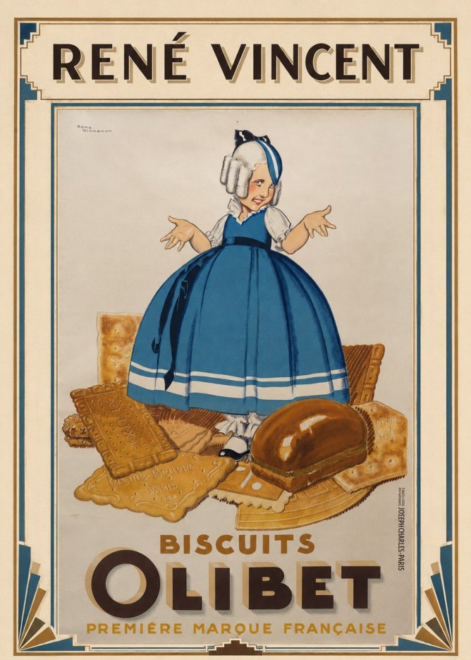 René Vincent Biscuits Olibet No1 - Plakat