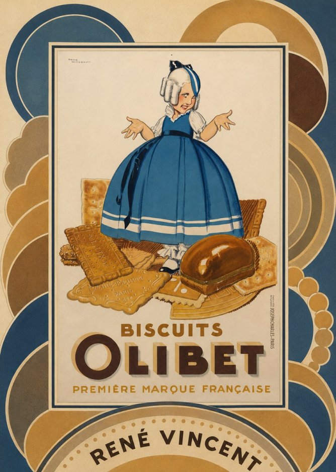 René Vincent Biscuits Olibet No5 - Plakat