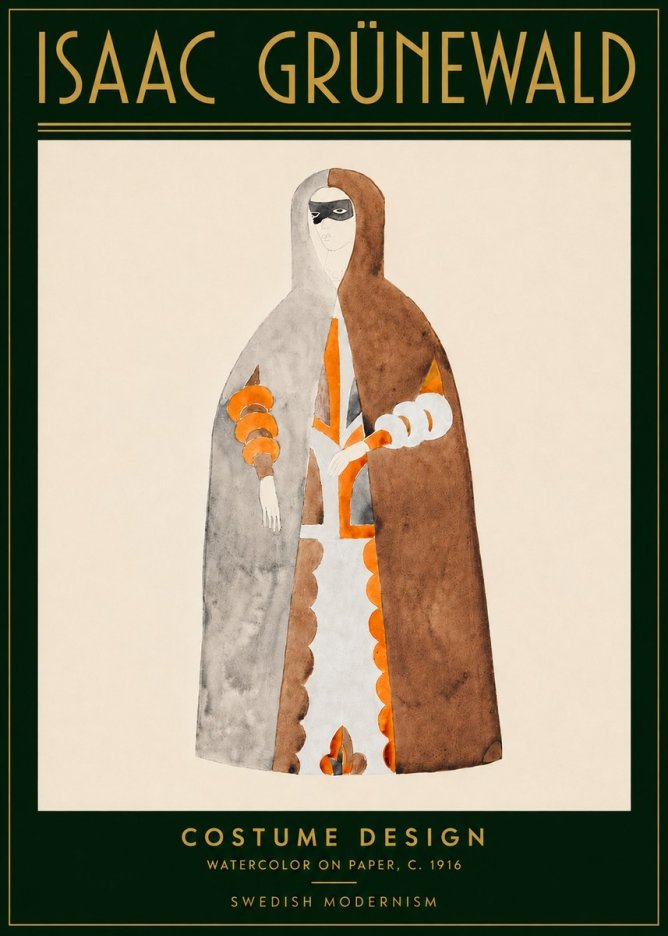 Isaac Grünewald Costume Design VI No5 - Plakat