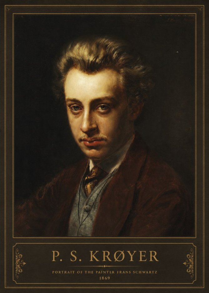 P.S. Krøyer Portrait of the Painter Frans Schwartz No2 - Plakat