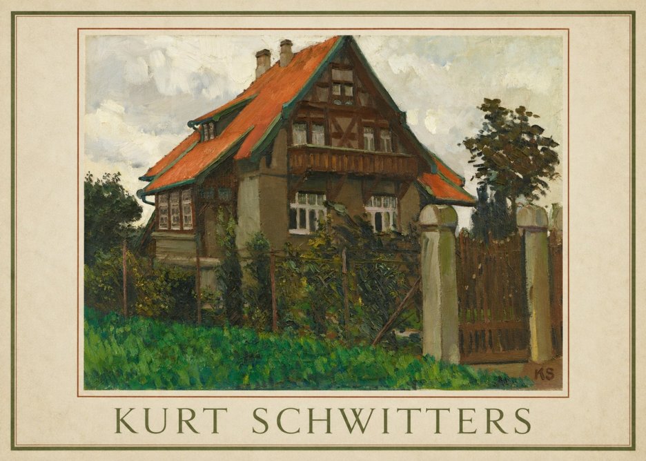 Kurt Schwitters The House on Berggasse No1 - Plakat