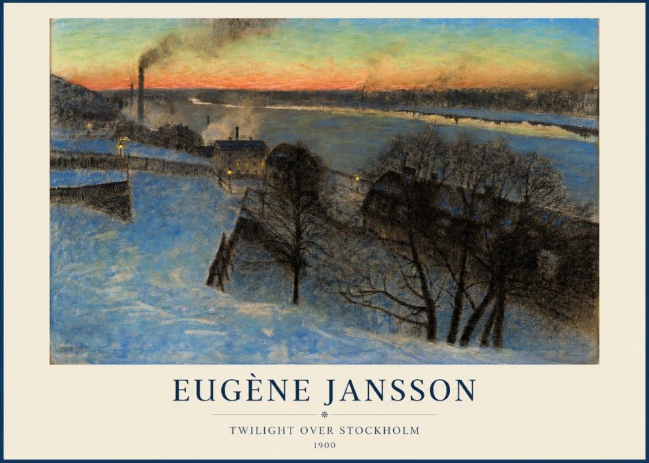 Eugène Jansson Twilight over Stockholm No1 - Plakat