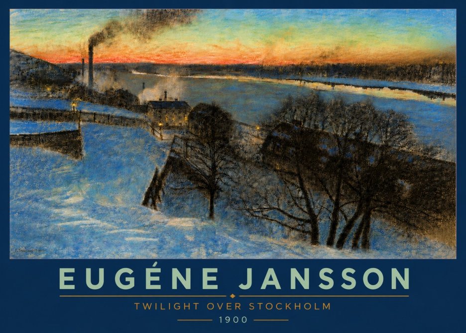 Eugène Jansson Twilight over Stockholm No5 - Plakat