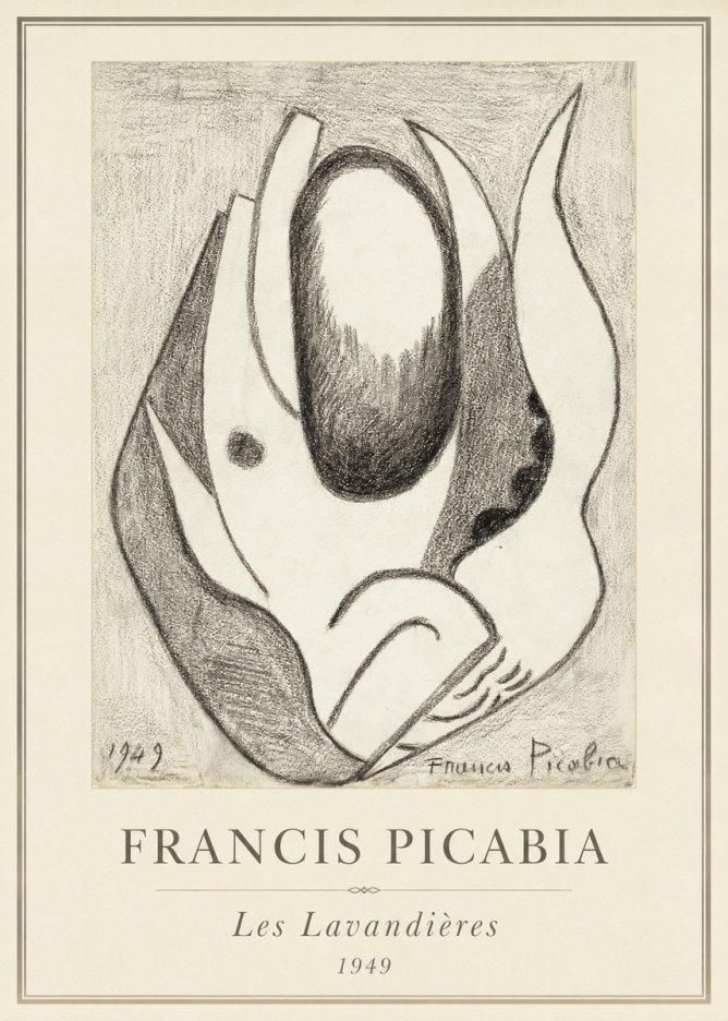 Francis Picabia Les Lavandières No4 - Plakat