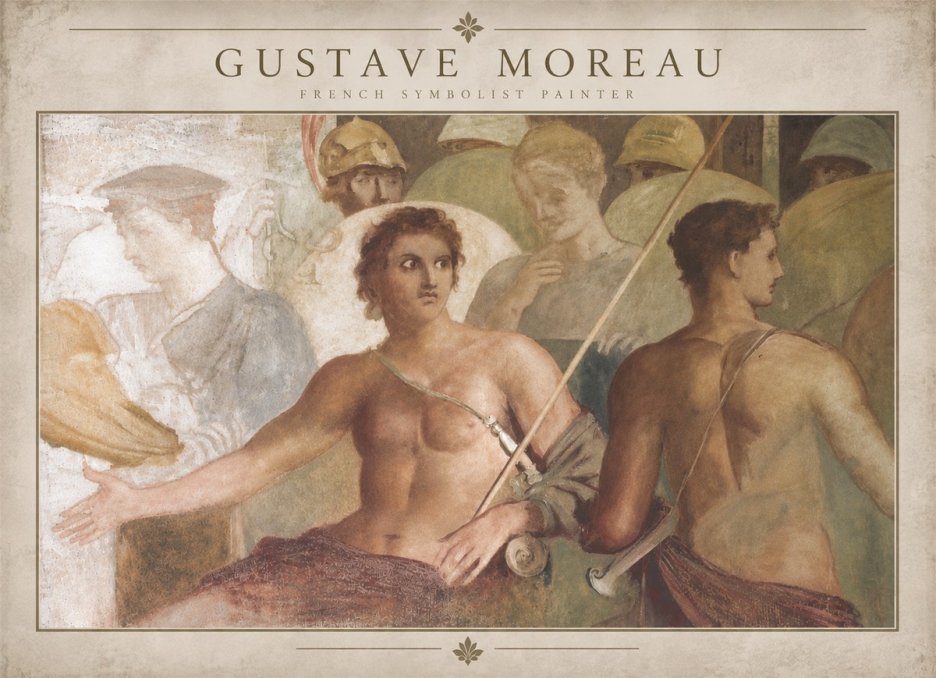 Gustave Moreau Les Prétendants No4 - Plakat