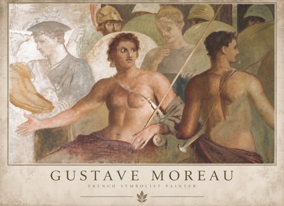 Gustave Moreau Les Prétendants No5 - Plakat