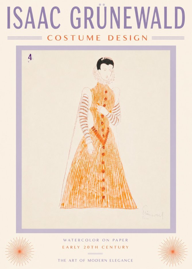 Isaac Grünewald Costume Design VII No5 - Plakat