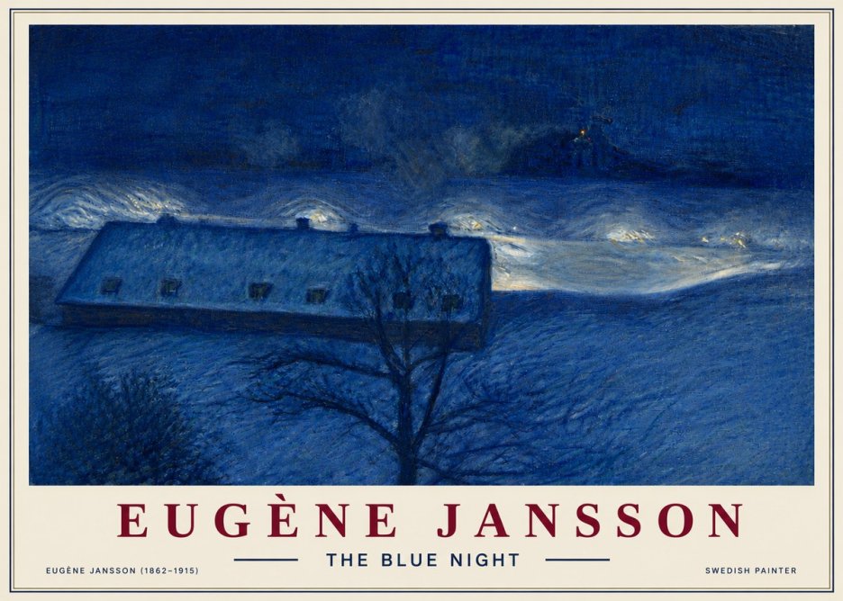 Eugène Jansson The Blue Night No4 - Plakat