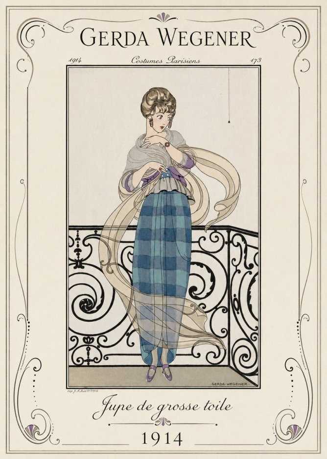 Gerda Wegener Jupe De Grosse Toile No1 - Plakat