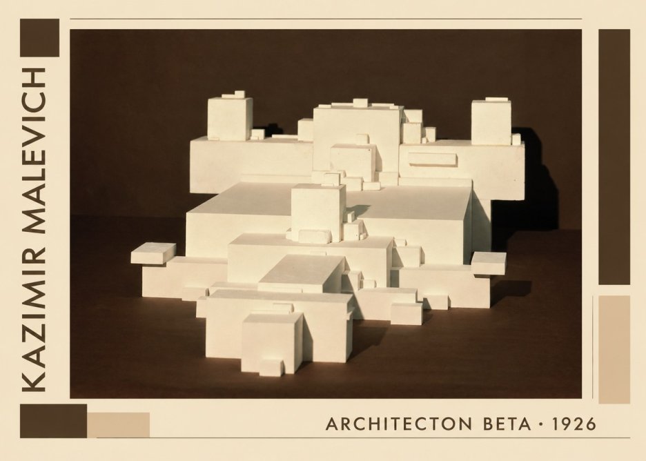 Kazimir Malevich Architecton Beta No1 - Plakat
