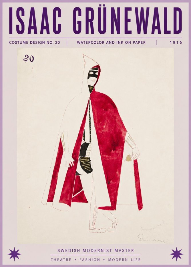 Isaac Grünewald Costume Design No. 20 No6 - Plakat