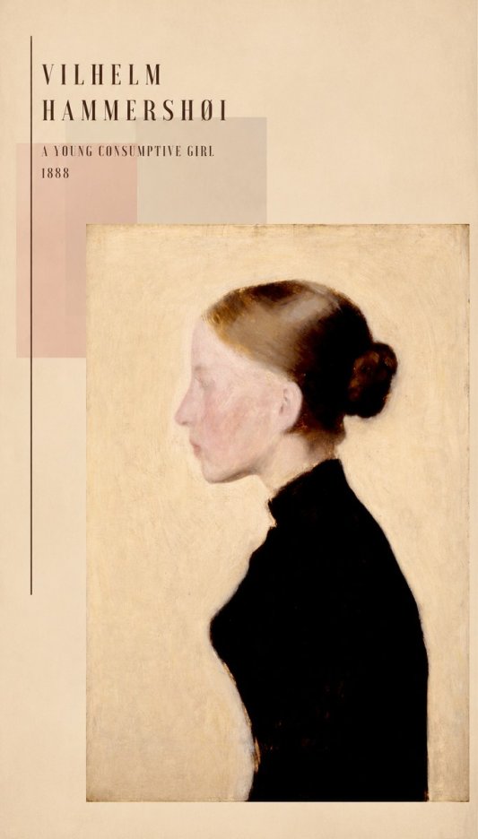 Vilhelm Hammershøi A Young Consumptive Girl No5 - Plakat