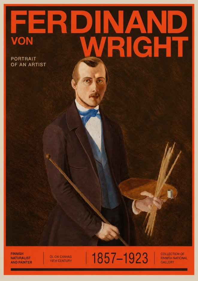 Ferdinand von Wright Portrait of an Artist No2 - Plakat