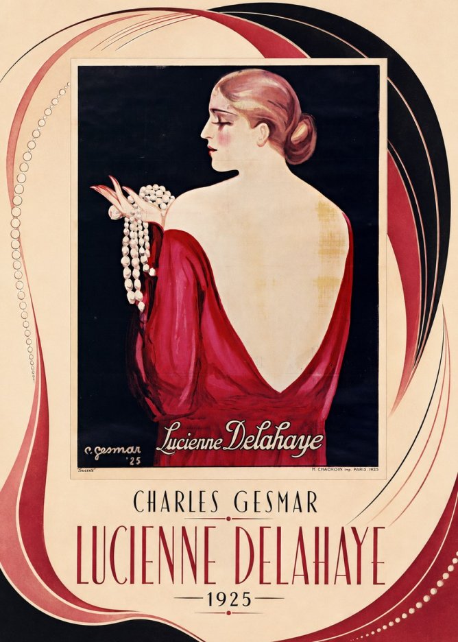 Charles Gesmar Lucienne Delahaye No3 - Plakat