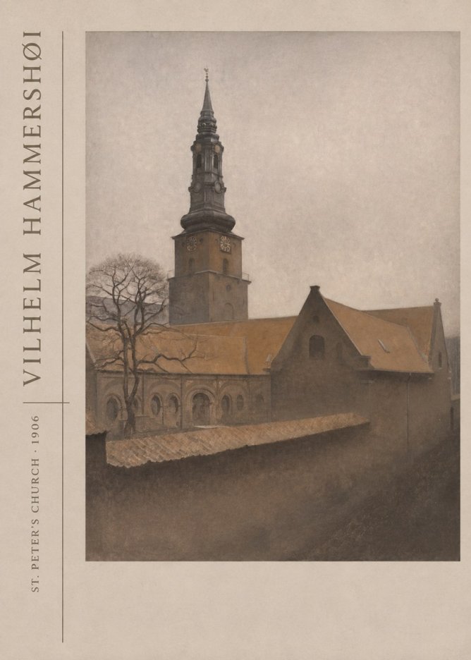 Vilhelm Hammershøi St. Peter's Church No2 - Plakat