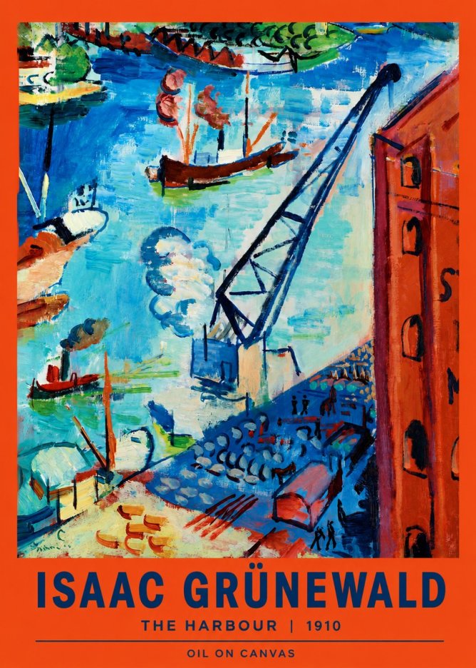 Isaac Grünewald The Harbour No2 - Plakat