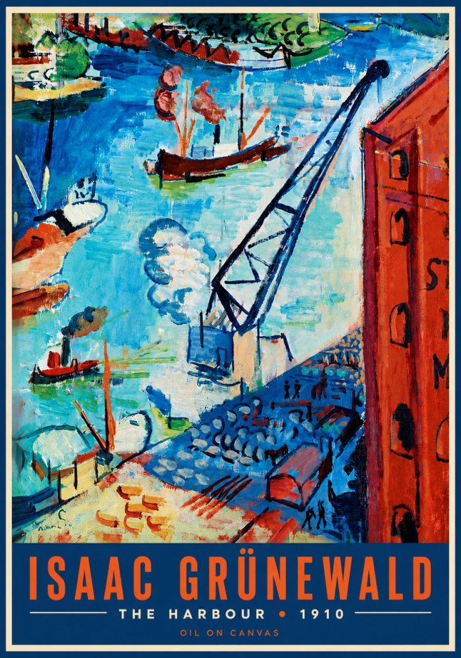 Isaac Grünewald The Harbour No5 - Plakat