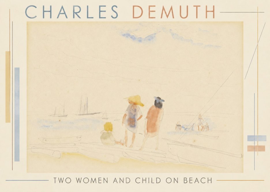 Charles Demuth Two Women and Child on Beach No2 - Plakat