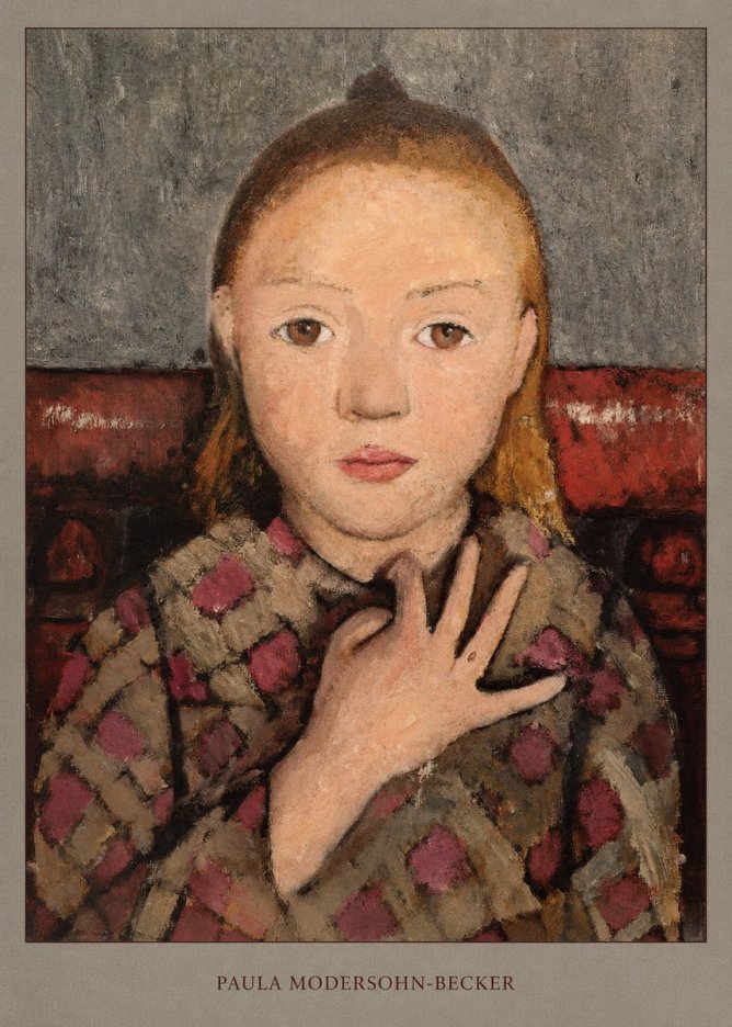 Paula Modersohn-Becker Girl in Checked Blouse No5 - Plakat