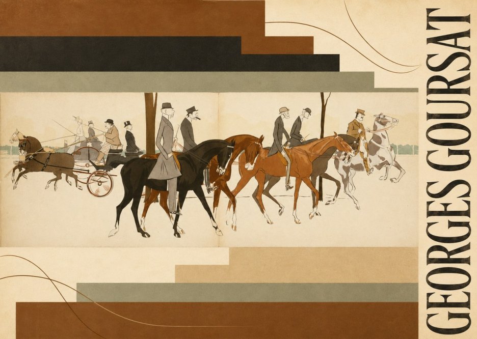 Georges Goursat Equestrian Promenade No6 - Plakat