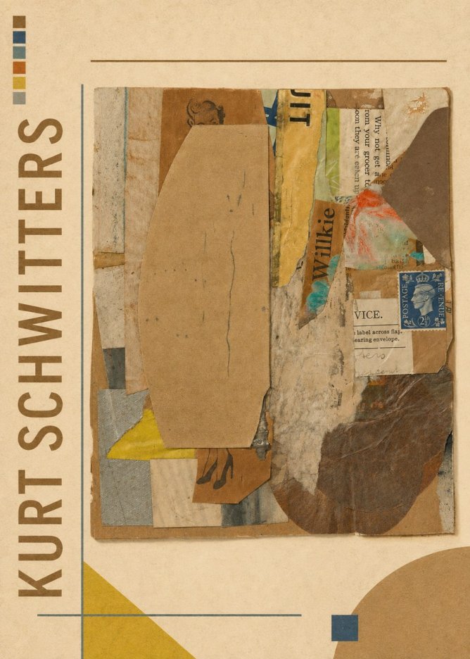 Kurt Schwitters Abstract Merz Collage No1 - Plakat