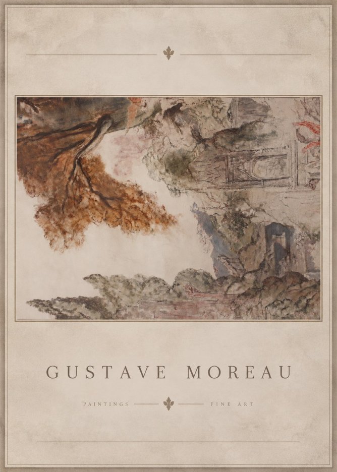 Gustave Moreau Architectural Study No4 - Plakat
