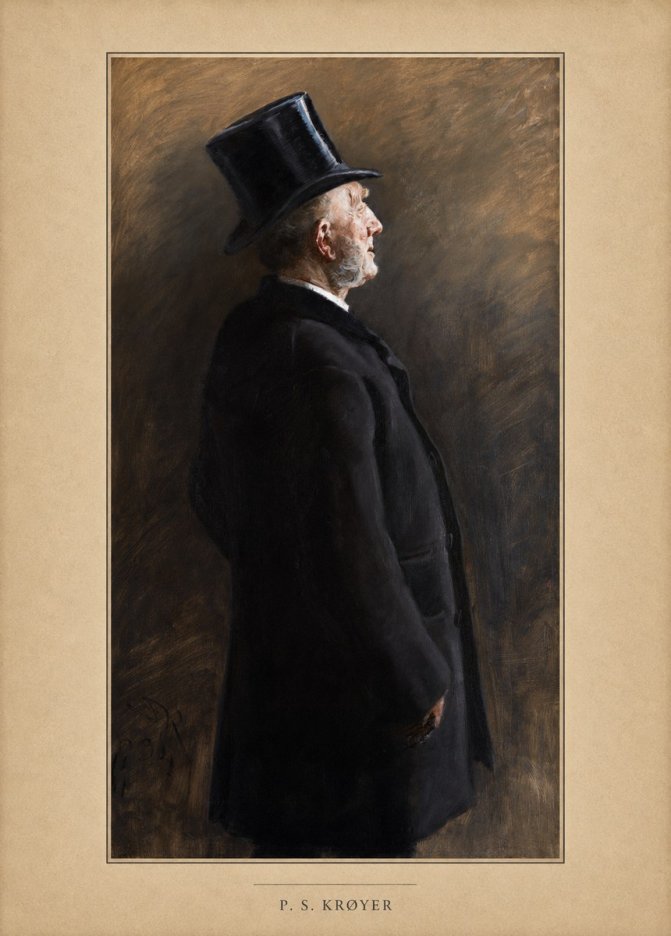 P.S. Krøyer Portrait of a Man in a Top Hat No4 - Plakat