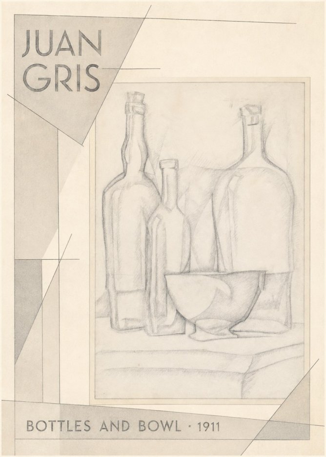 Juan Gris Bottles and Bowl No2 - Plakat