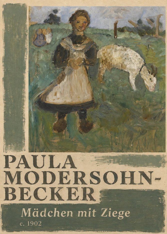 Paula Modersohn-Becker Mädchen Mit Ziege No2 - Plakat
