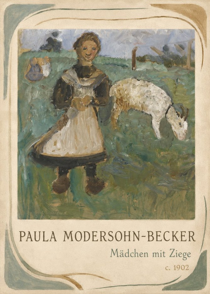 Paula Modersohn-Becker Mädchen Mit Ziege No3 - Plakat