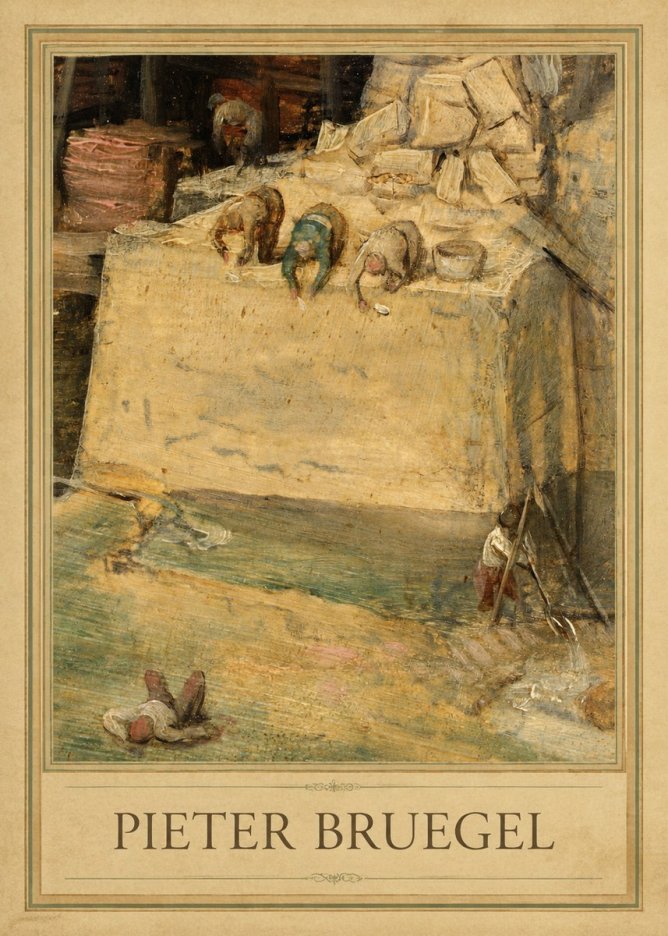 Pieter Bruegel Figures on the Embankment No5 - Plakat
