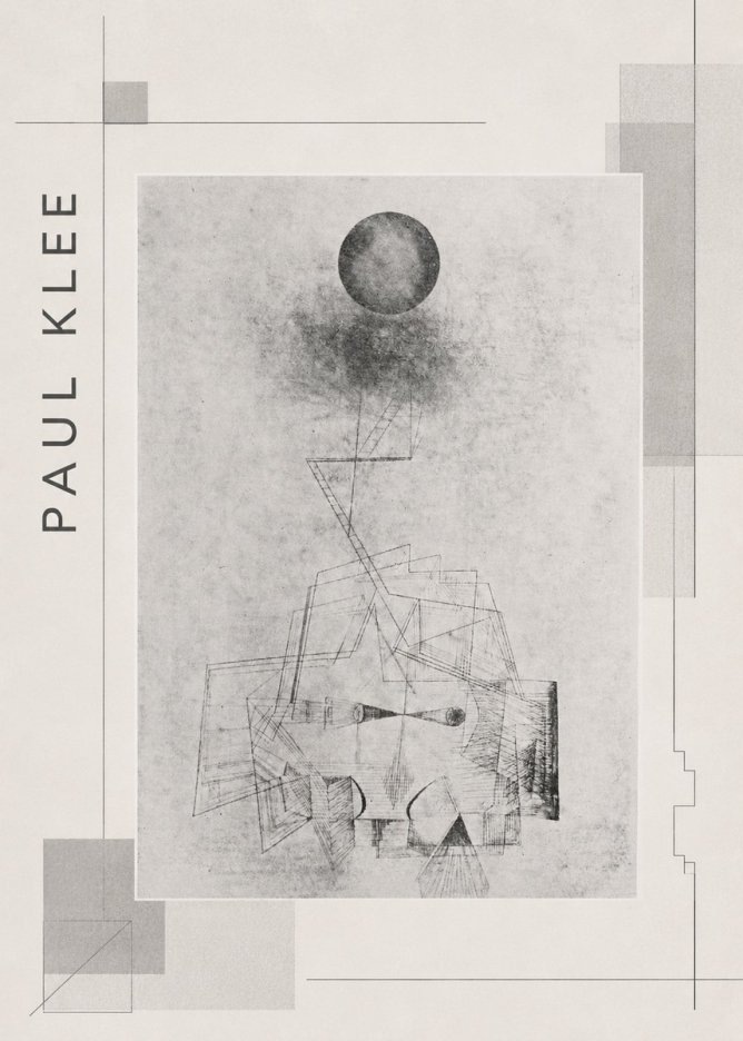 Paul Klee Abstract Study with Sphere and Ladder No2 - Plakat
