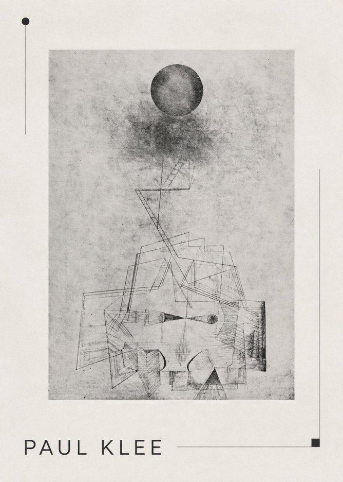 Paul Klee Abstract Study with Sphere and Ladder No3 - Plakat
