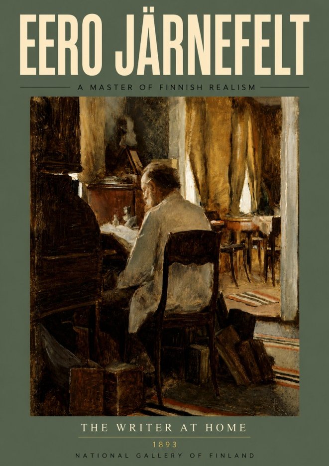Eero Järnefelt The Writer at Home No4 - Plakat