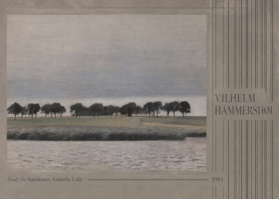 Vilhelm Hammershøi Study for Sunshower, Gentofte Lake No4 - Plakat