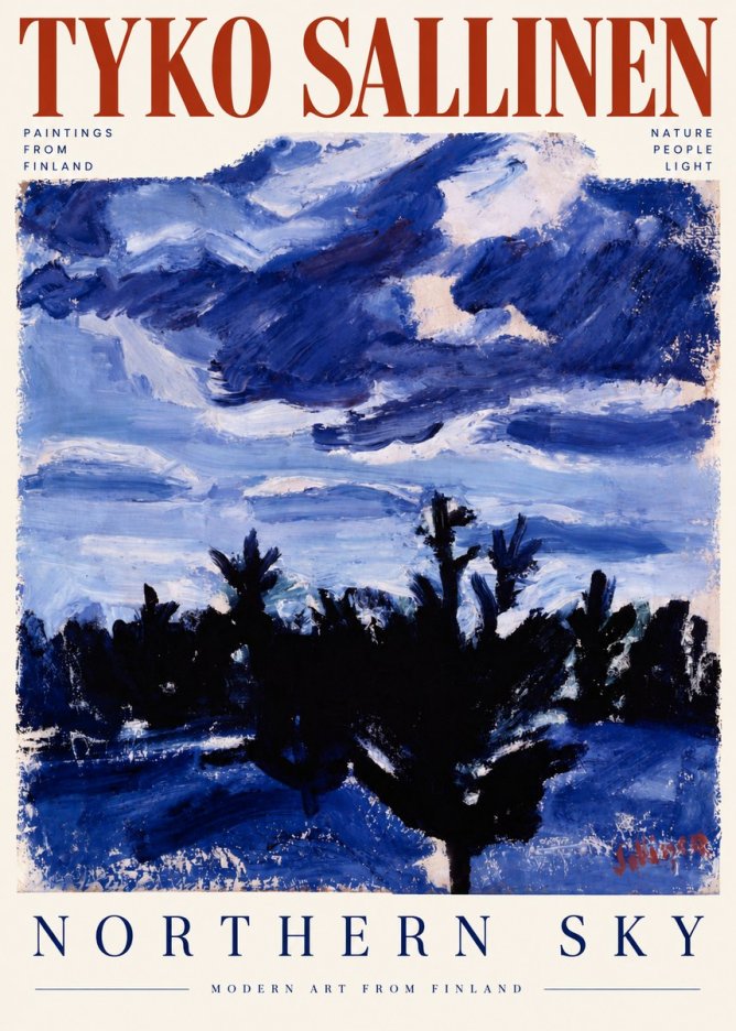 Tyko Sallinen Northern Sky No5 - Plakat