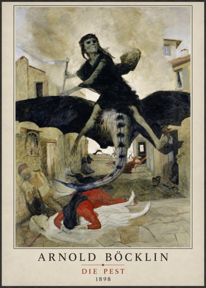 Arnold Böcklin Die Pest II No3 - Plakat
