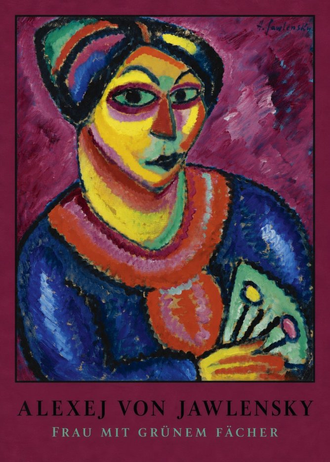 Alexej von Jawlensky Frau Mit Grünem Fächer No4 - Plakat