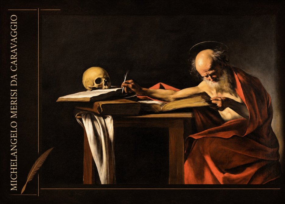 Michelangelo Merisi da Caravaggio Saint Jerome Writing II No2 - Plakat