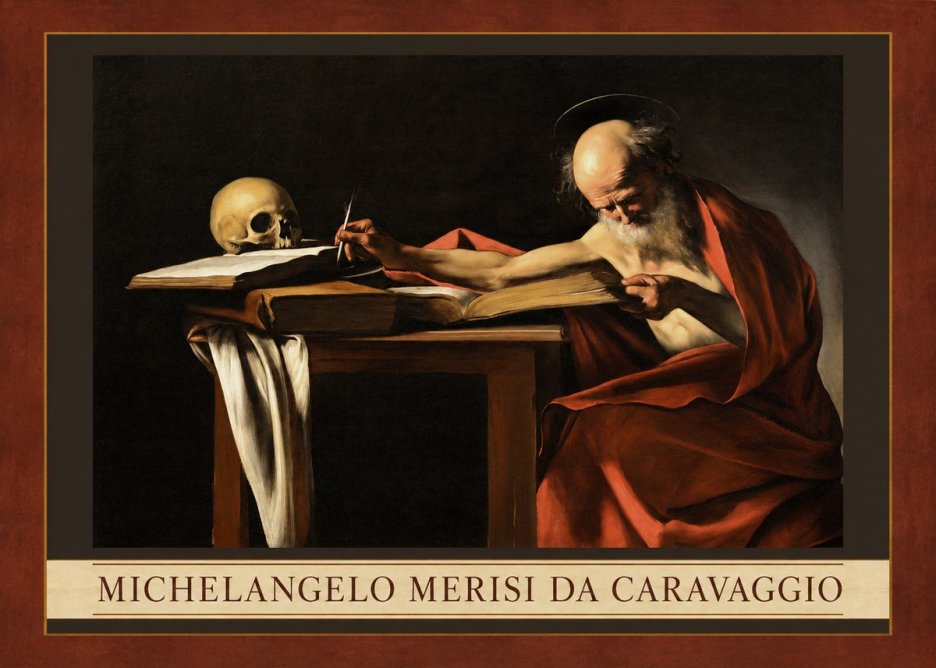 Michelangelo Merisi da Caravaggio Saint Jerome Writing II No3 - Plakat