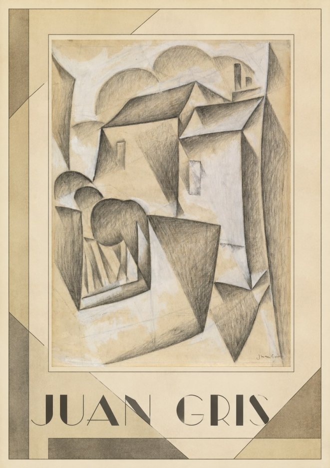 Juan Gris Houses in Paris No1 - Plakat
