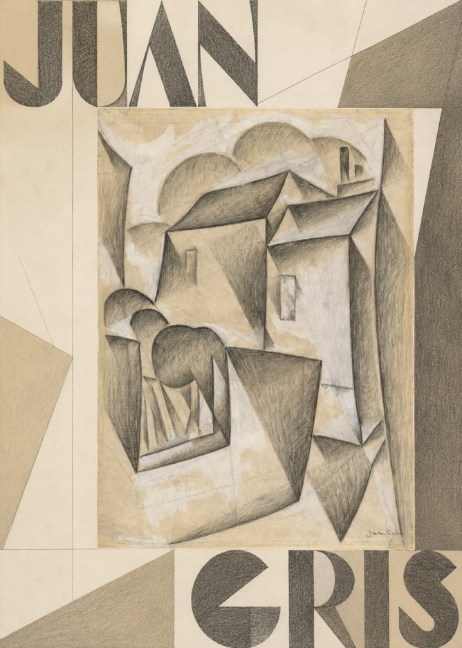 Juan Gris Houses in Paris No6 - Plakat