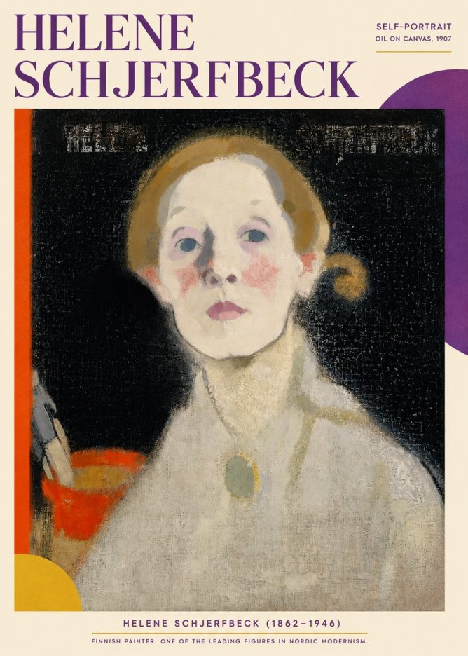 Helene Schjerfbeck Self-portrait No3 - Plakat