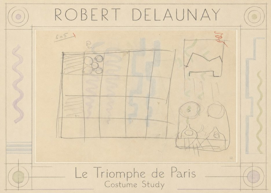 Robert Delaunay Le Triomphe De Paris - Costume Study No1 - Plakat