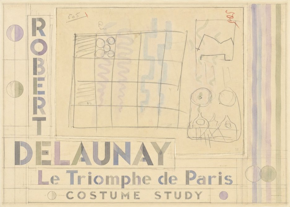 Robert Delaunay Le Triomphe De Paris - Costume Study No5 - Plakat