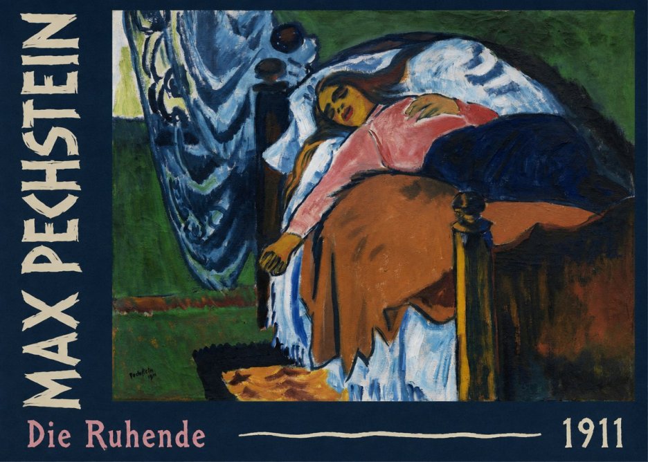 Max Pechstein Die Ruhende No2 - Plakat
