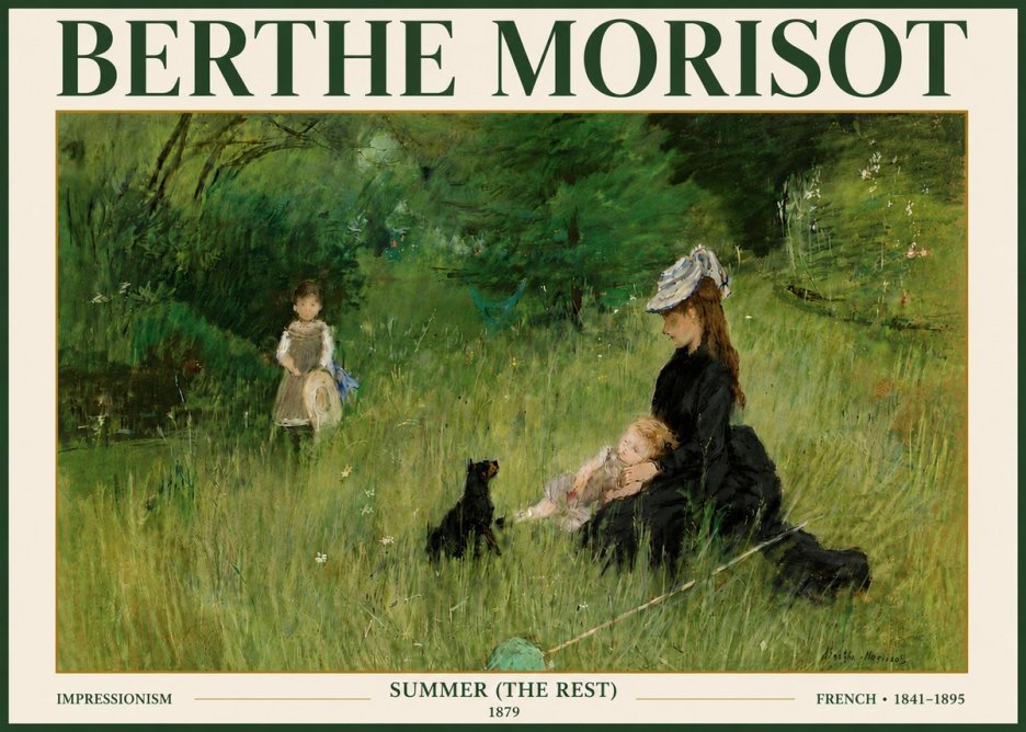 Berthe Morisot Summer (the Rest) No5 - Plakat