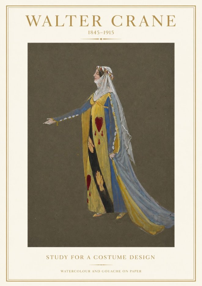 Walter Crane Study for a Costume Design No1 - Plakat