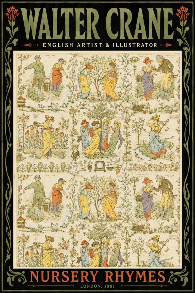 Walter Crane Nursery Rhymes No6 - Plakat