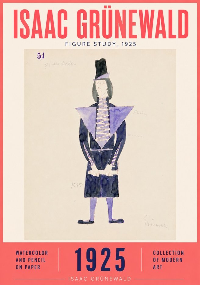 Isaac Grünewald Figure Study, 1925 No4 - Plakat